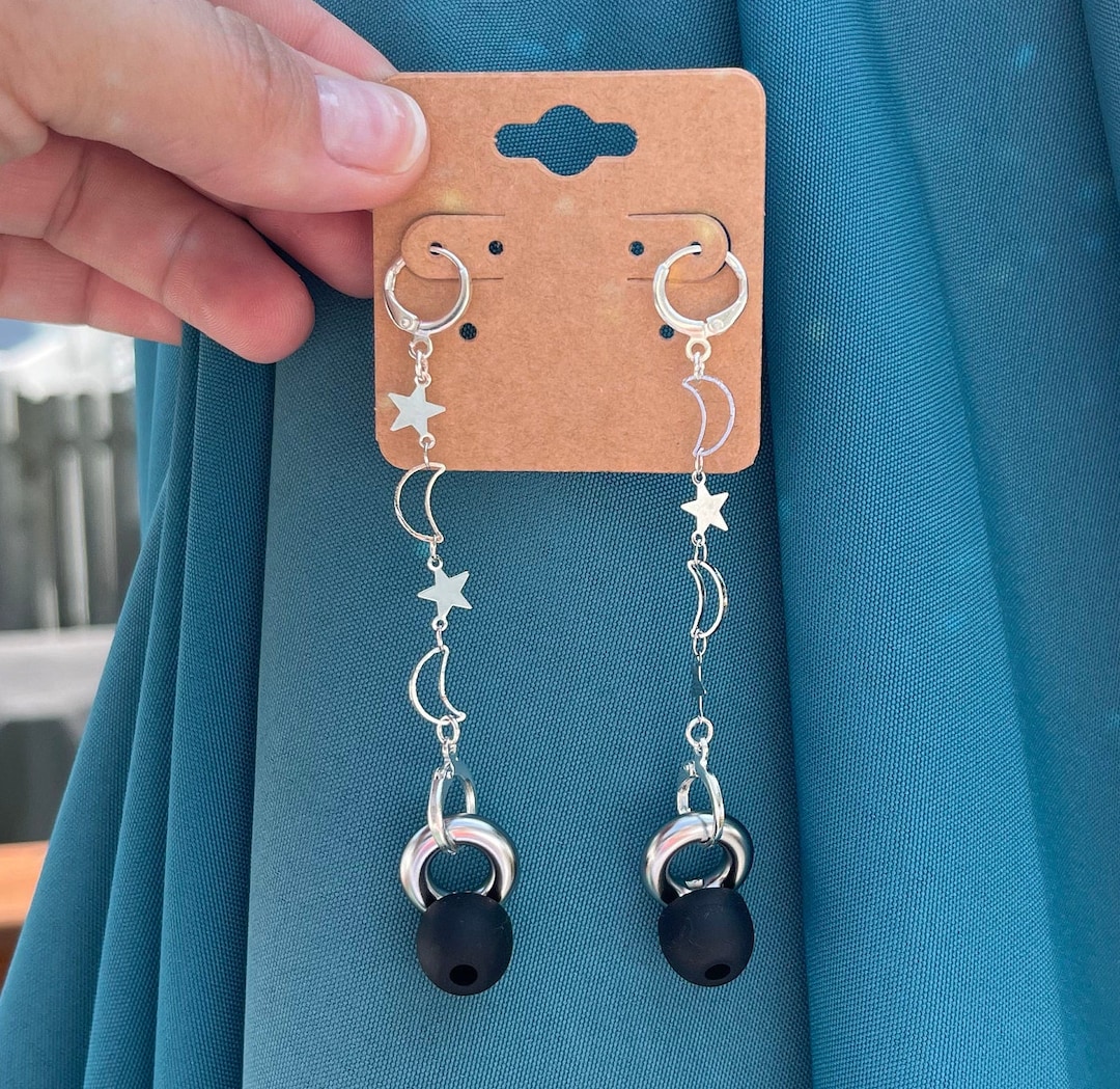 Loop Earplug Earrings Holder Silver Plated Concert Etsy