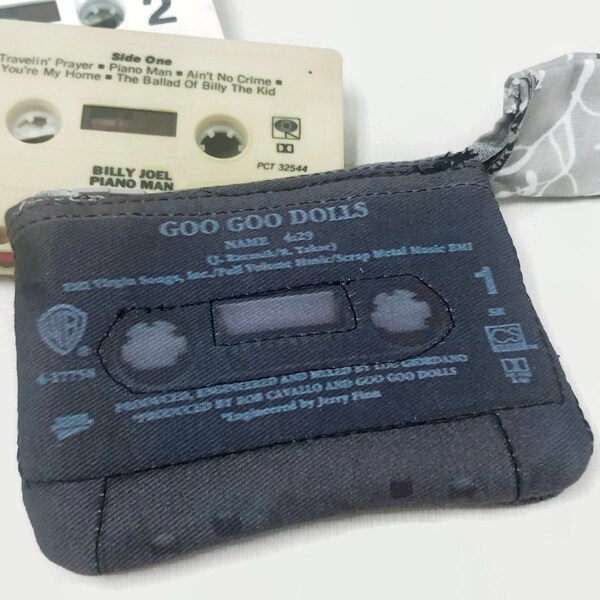Goo Goo Dolls  90s Cassette Tape Change Purse Black Change Purse 90s Purse Buffalo NY Buffalo Gift Unisex Wallet 90s Music 90s Grunge Band