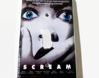 Scream Movie Light Switchplate, Ghostface, Horror Movie, Horror Decor, Light Switch Cover, Scream Poster, Housewarming Gift for Horror Fan