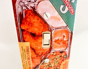 50s Vintage Kitsch TV Dinner Light Switchplate, Kitsch Gift, Kitsch Decor, 50s Decor, Switch Cover, Housewarming Gift for Her, Kitchen Gift