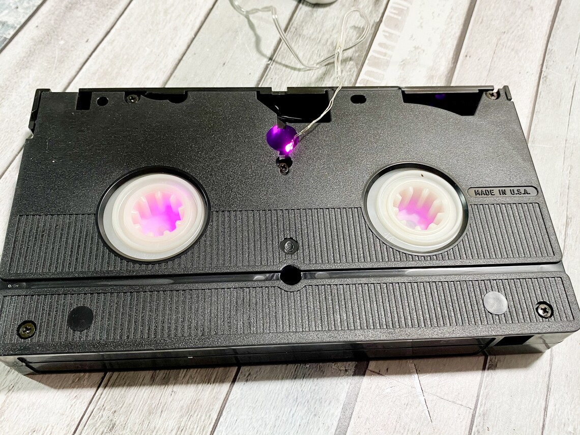 Pretty In Pink VHS Tape LED Lamp Night Light Table Lamp 80s Etsy