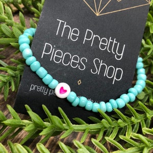 Beaded Bracelet | Personalized Bracelets | Heart | Gift | Custom Bracelet | Bracelet Stack | Rainbow Bracelets