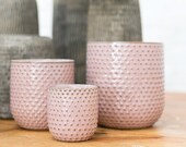 Pink Ceramic Vase, Pink Container, Girls Bedroom Decor, Succulent Pot, Cactus Holder,Home Decor, Housewarming Gift, Bridal Shower Gift