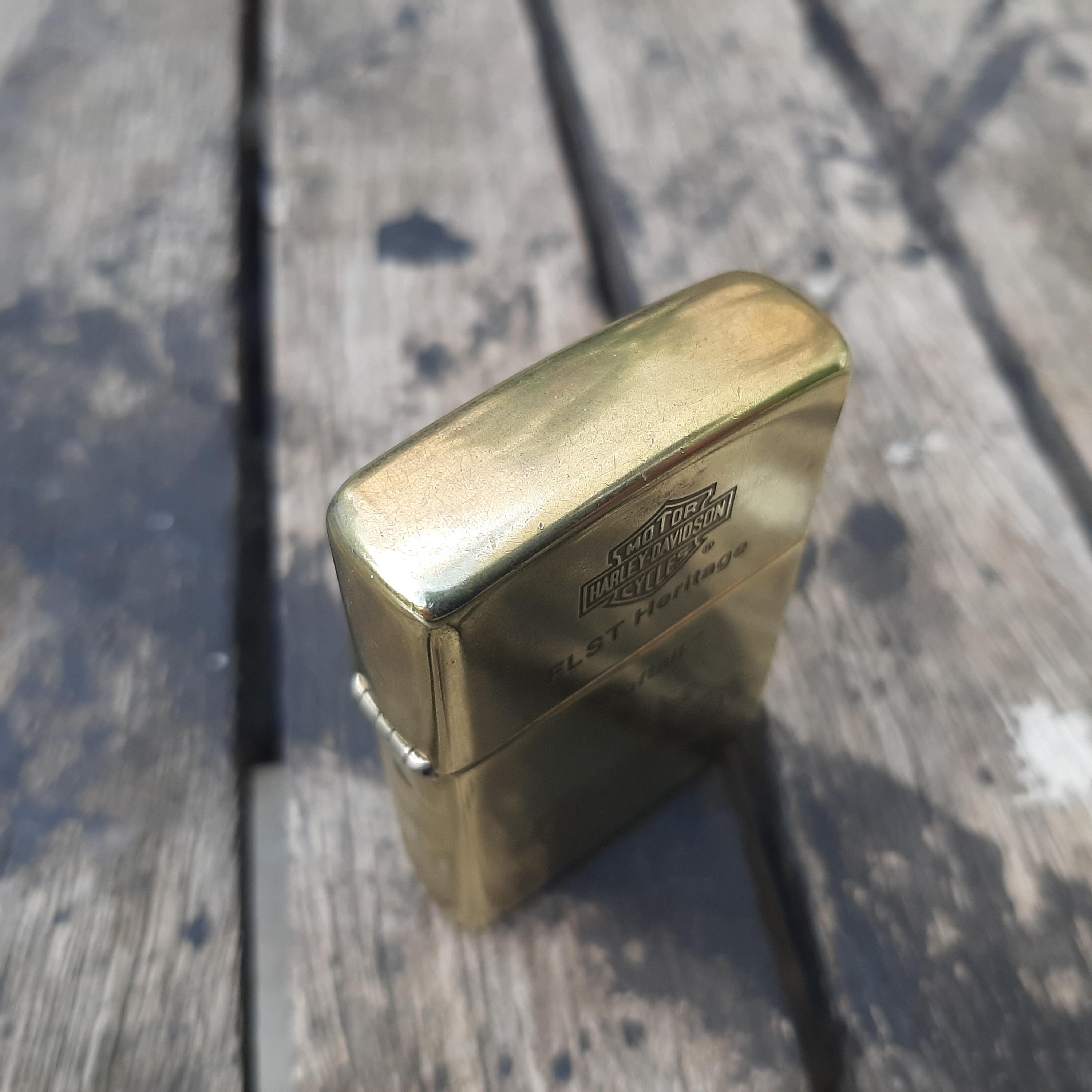Zippo Lighter Brass Harley Davidson - Etsy