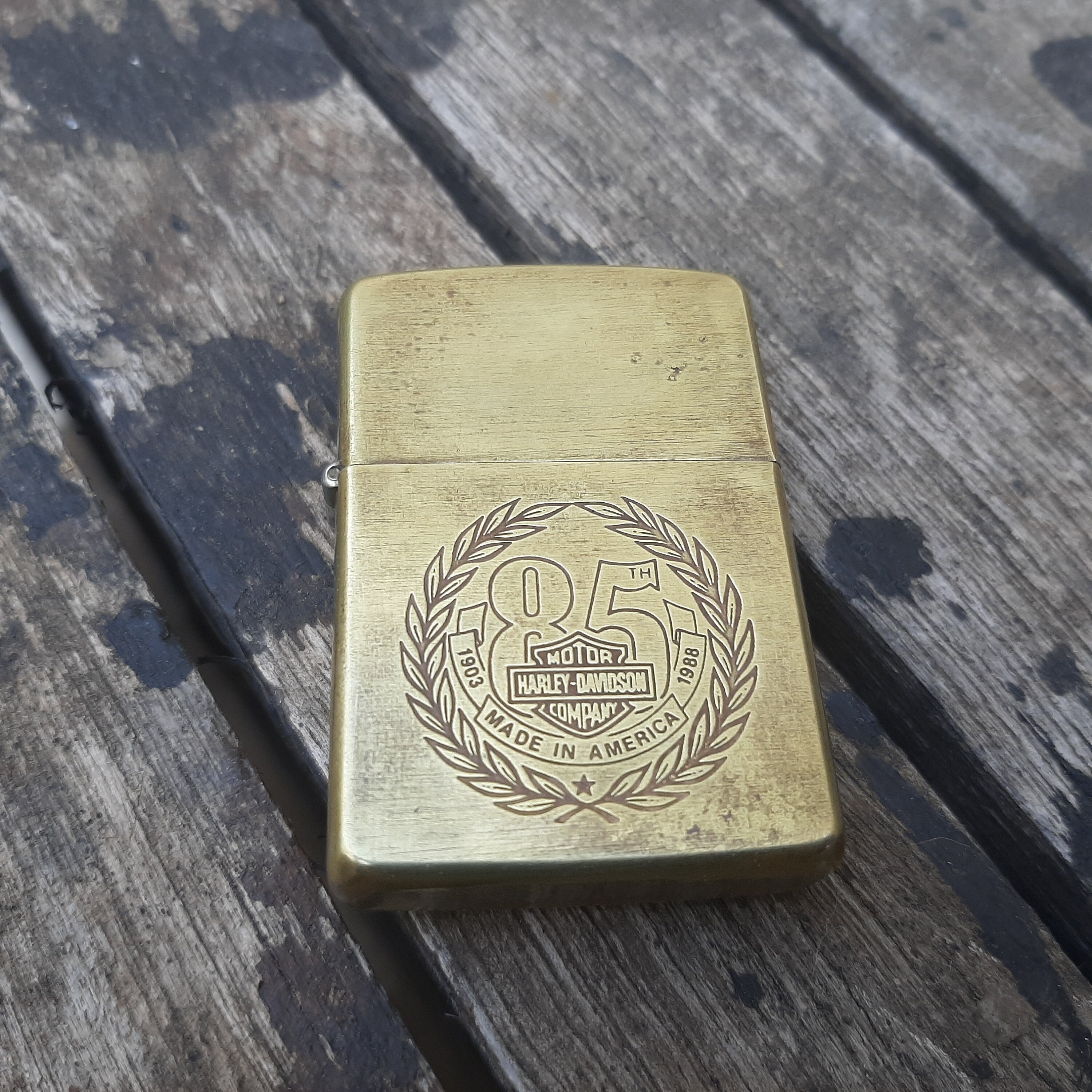 zippo solid brass 1988 ジッポ オイルライター スリム 真鍮