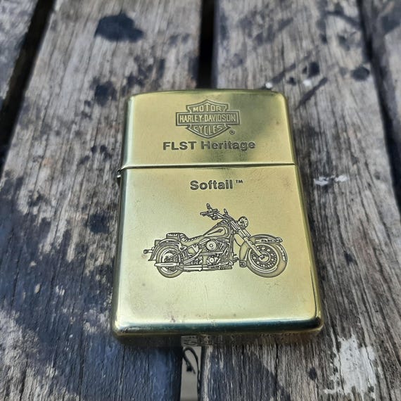 Zippo Lighter Brass Harley Davidson - Etsy