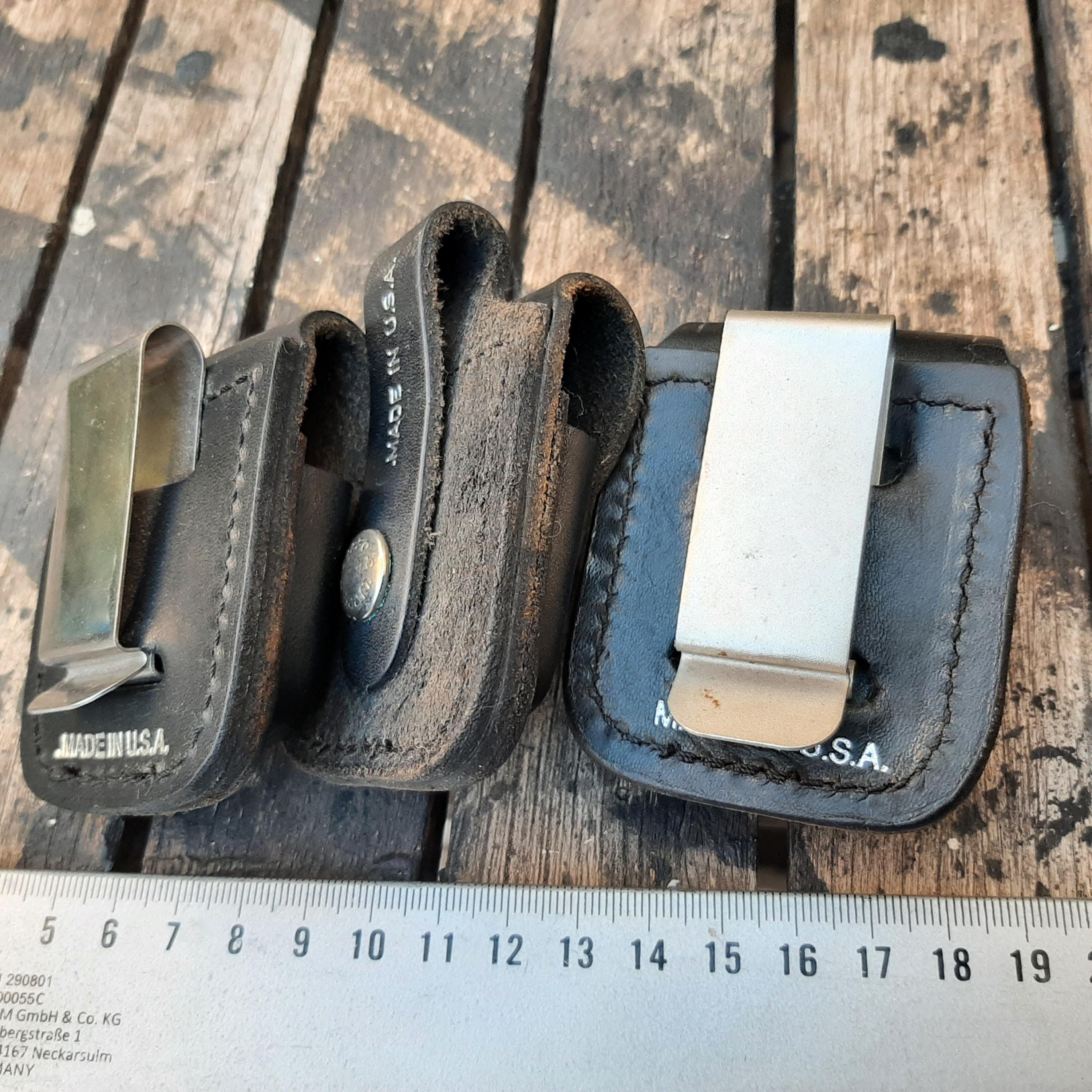 Zippo Aanstekerbuidel met Lus - Zwart - Military 1st