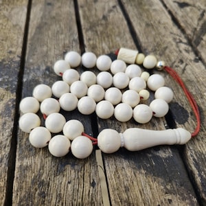 74g vintage camel bone player beads tesbih