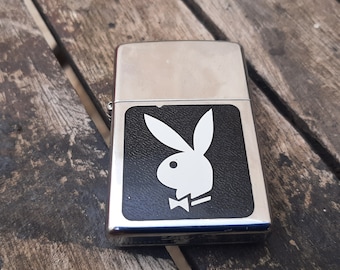 Zippo-Feuerzeug Vintage Playboy in Schwarz und Weiß