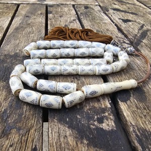 55g  vintange tesbih camel bone with inserts