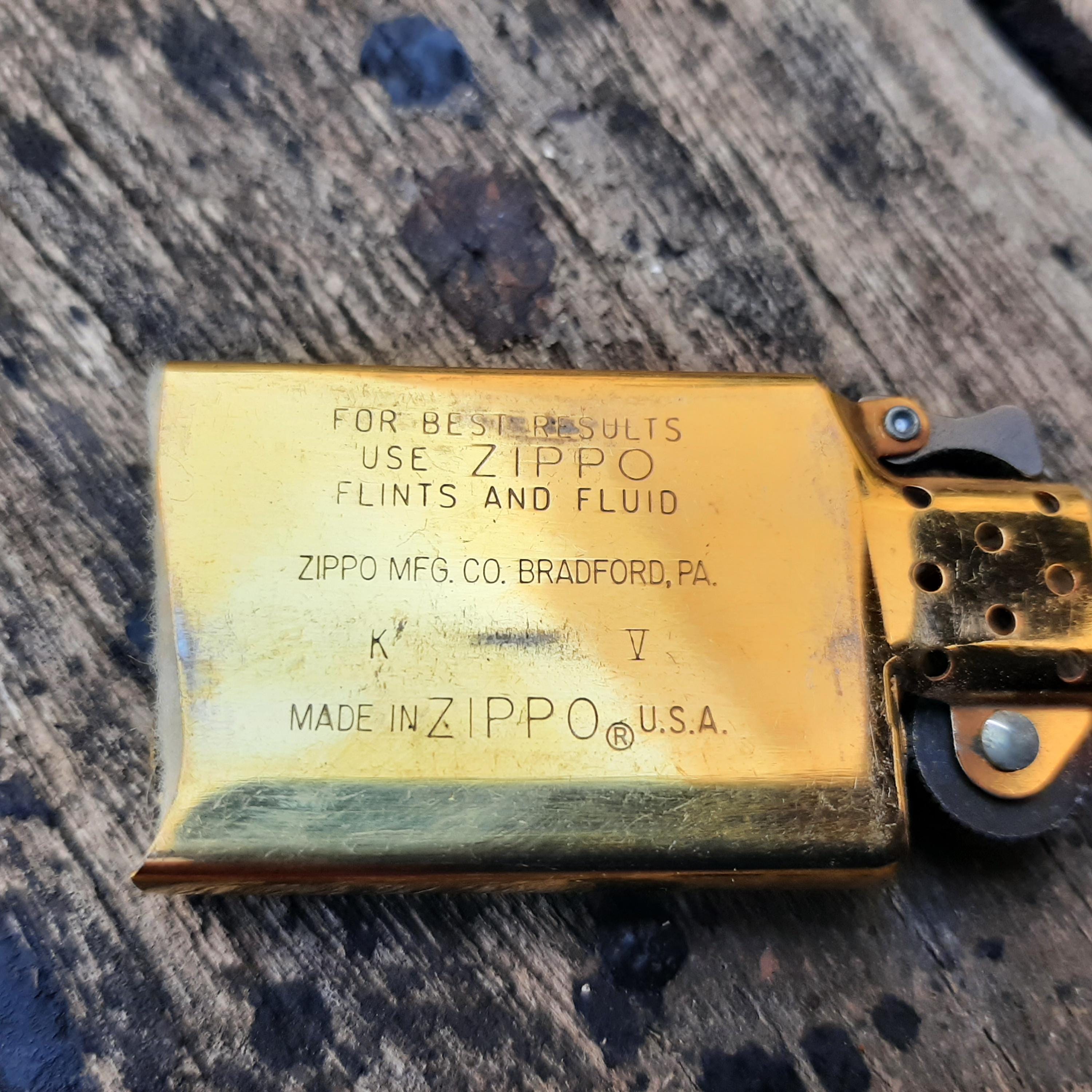 ビンテージzippo 1966年スリム PLANE PARTS INC. Vintage 1966 Vietnam War Zippo Lighter US Navy 