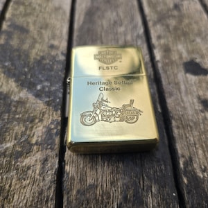 zippo lighter brass Harley Davidson 1992