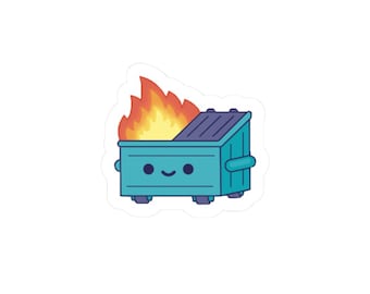 Dumpster Fire Vinyl Sticker | Relatable Meme Decal