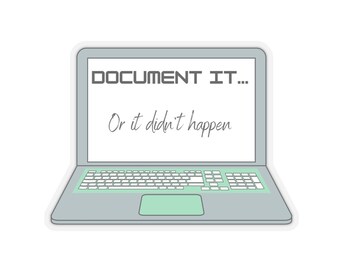 Document It Laptop Sticker: Funny IT Coding Vinyl Decal
