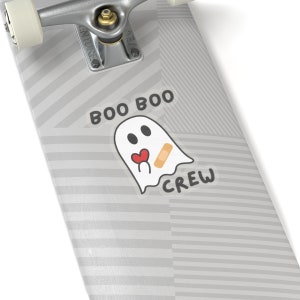 Boo Boo Crew Ghost Sticker, Cute Halloween Sticker, Nurse Life Decal, Pediatric Nurse Gift, Water Bottle Sticker