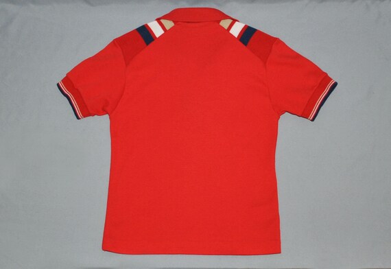 Vintage JCPenny Boys Polo Shirt Size 7 Red Short … - image 2