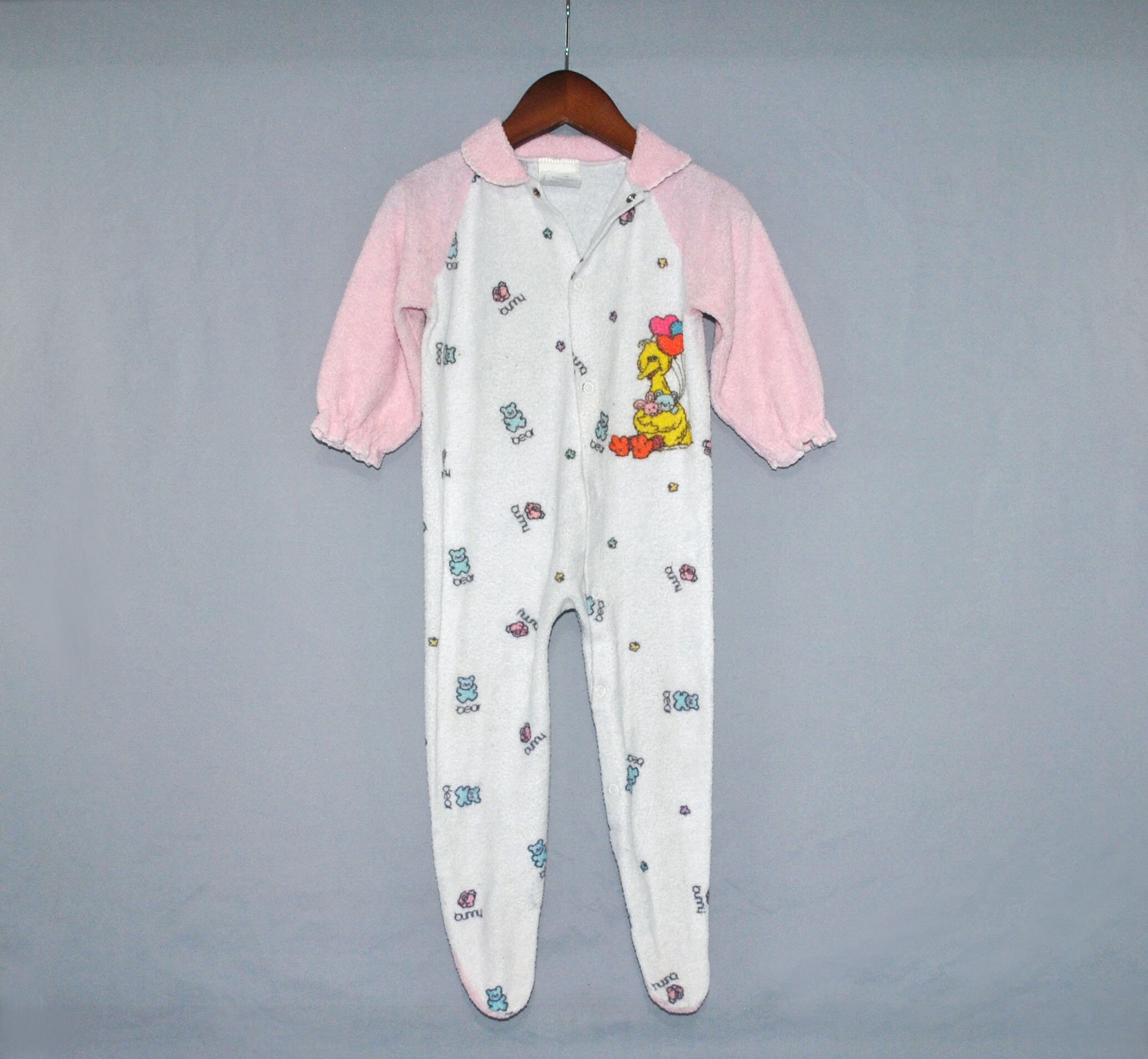 Vintage Sesame Street Footed Pajamas Baby Girls Size 18 Months Etsy