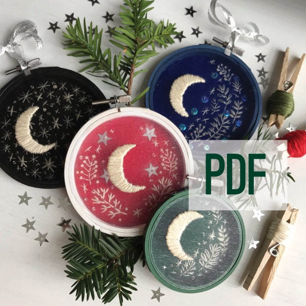 Moonshadow - Shadow Box Organza Ornament Pattern