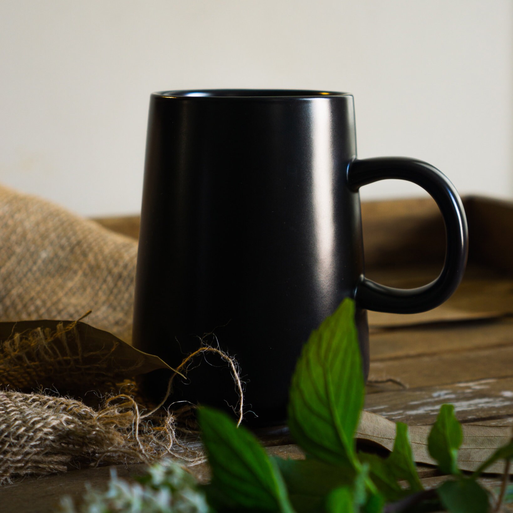 Minimalist Ceramic Coffee Mug Set Matte Black Mug 15oz Set Etsy