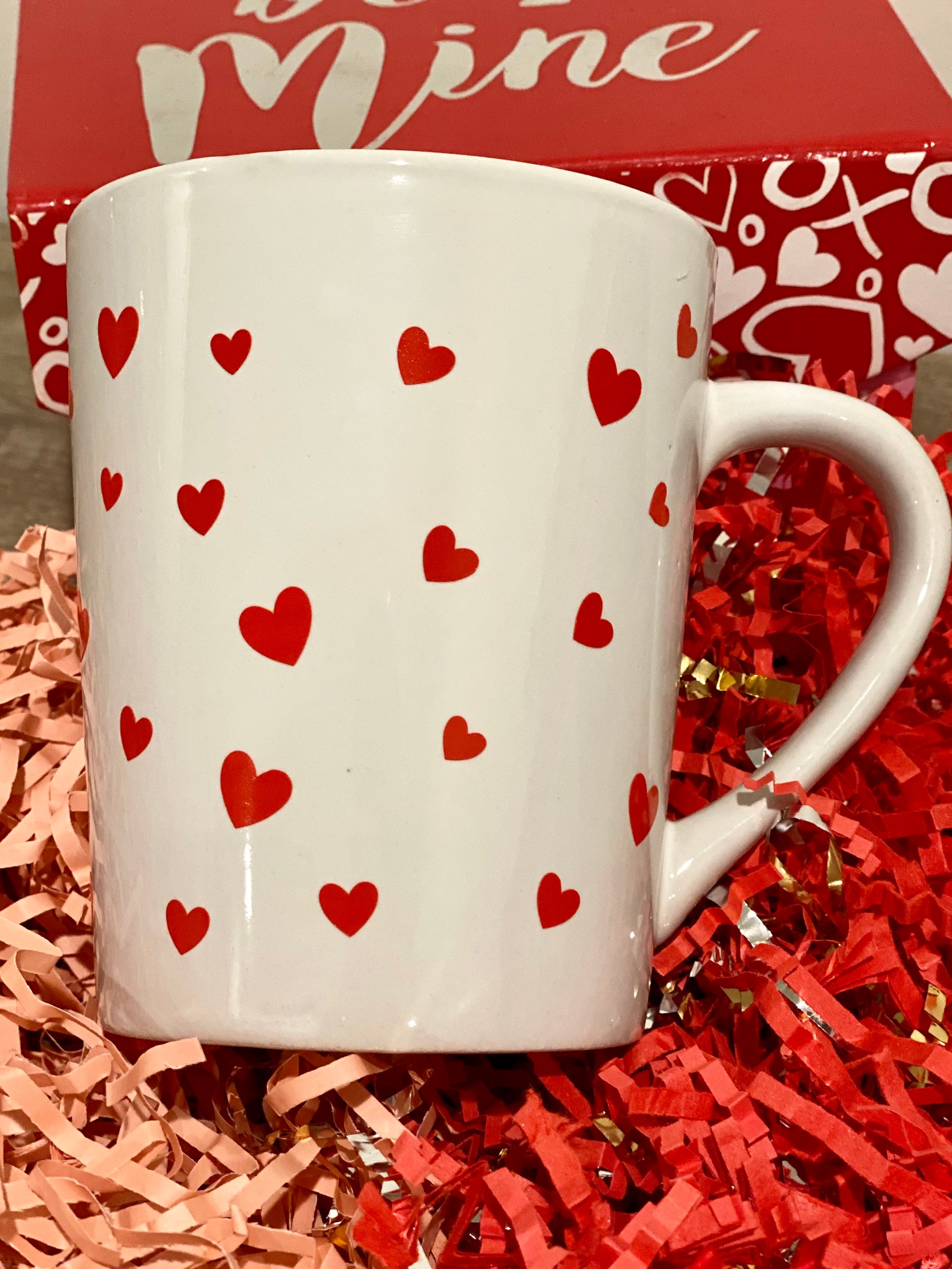White Coffee Mug With Gift Box, Valentines Day Mug, Valentine's