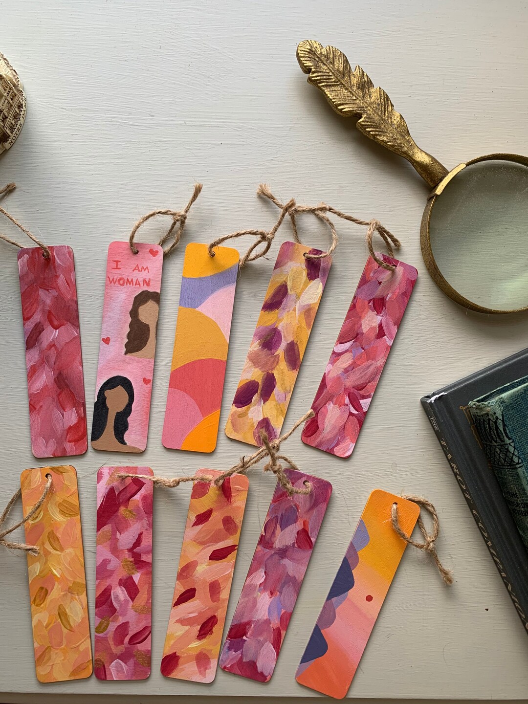 Hand Painted Bookmarks - Etsy