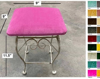 Toddler / Doll Vanity Stool - Covered in your choice of velvet - many many colors