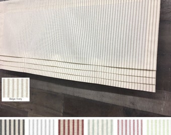 Faux Roman Shade -Farmhouse Ticking Stripe -19 colors -or any fabric under 9 per yd. @BestFabricStore.com -Fast Shipping!
