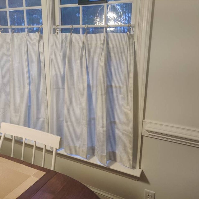 Farmhouse Ticking Stripe Custom, How To Fit Net Curtains