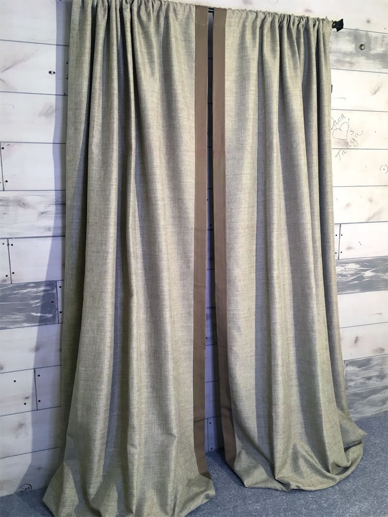 Linenlook Custom Curtains/drapes 48 Wide Drapery Panel Etsy