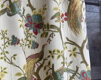 Curtains out of Phoenix Gold red gold jacquard - Pair of 2 panels - Extra wide , extra long avail - 4000+ fabrics at BestFabricStore.com