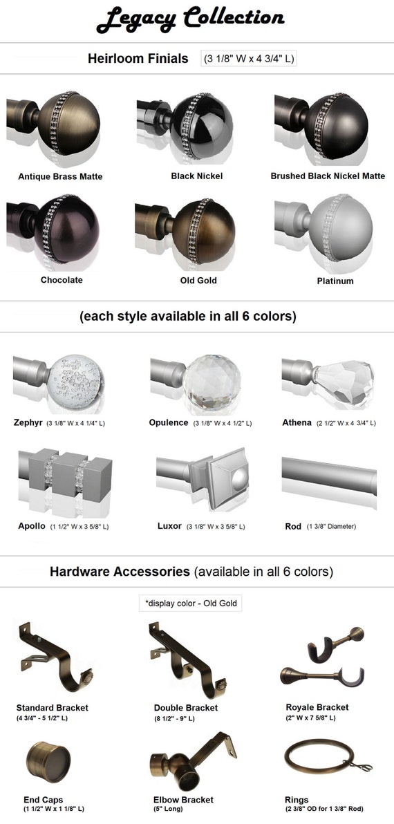 Curtain Rods 1 3 8 Diameter Designer Dry Hardware Image 0