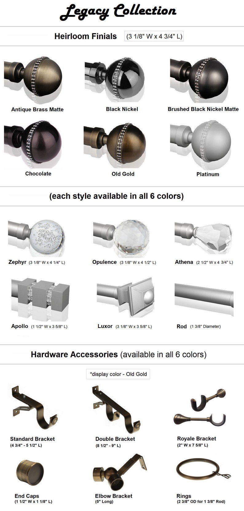 Curtain Rods 1 3 8 Diameter Designer Dry Hardware Image 0