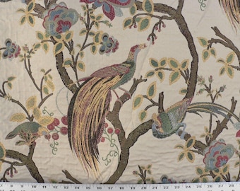 Curtains out of Phoenix Multi wine gold jacquard - Pair of 2 panels - Extra wide , extra long avail - 4000+ fabrics at BestFabricStore.com