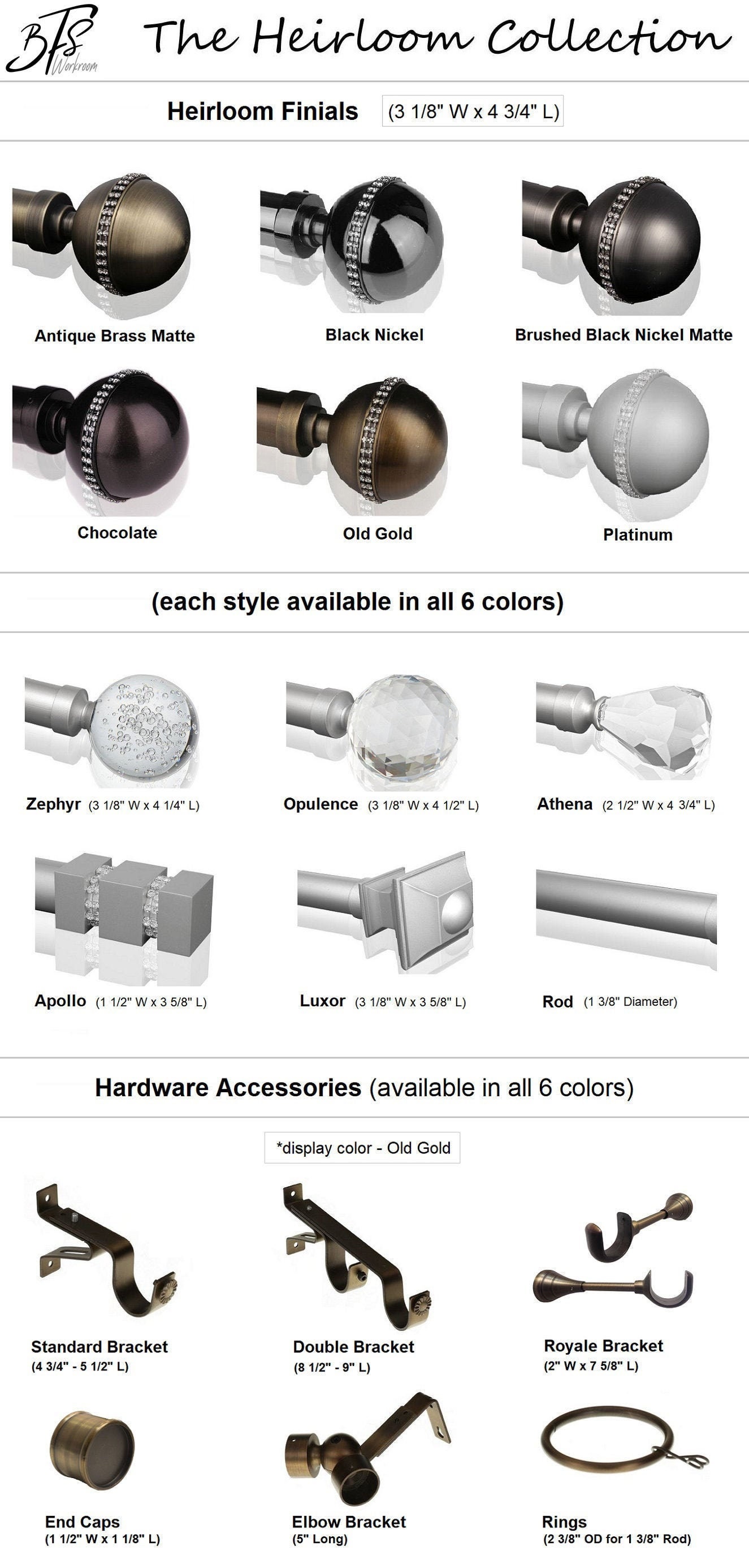 types of curtain rods