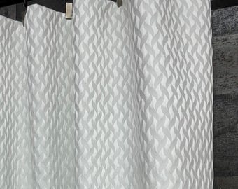 Curtains out of Covington Dimples White - Pair of 2 panels - Extra wide , extra long available - 4000+ fabrics at BestFabricStore.com