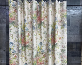 Curtains out of Covington Macbeth Blush 7 Floral - Pair of 2 panels - Extra wide , extra long avail. - 4000+ fabrics at BestFabricStore.com