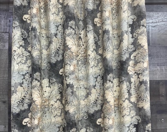 Curtains out of Covington Firenza Cindersmoke 949 - Pair of 2 panels - Extra wide , extra long avail - 4000+ fabrics at BestFabricStore.com