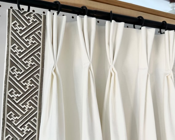 Pair of Fully Lined Pinch Pleat or Euro Pleat Curtains