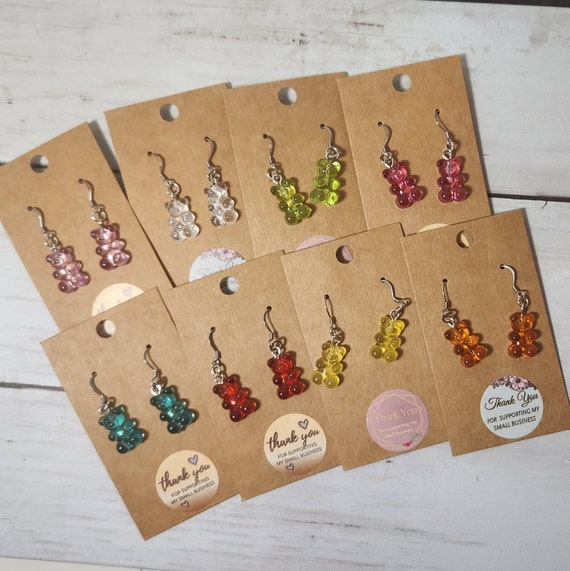 hypoallergenic earrings clear gummy bear earrings