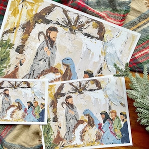 Holy Ground— Christmas print, nativity scene, birth of Christ, Bethlehem art
