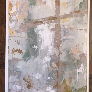 You Shepherd Me- PRINT of an original acrylic painting, soft, muted colors, heavy texture, prophetic art, Jesus, multiple sizes available