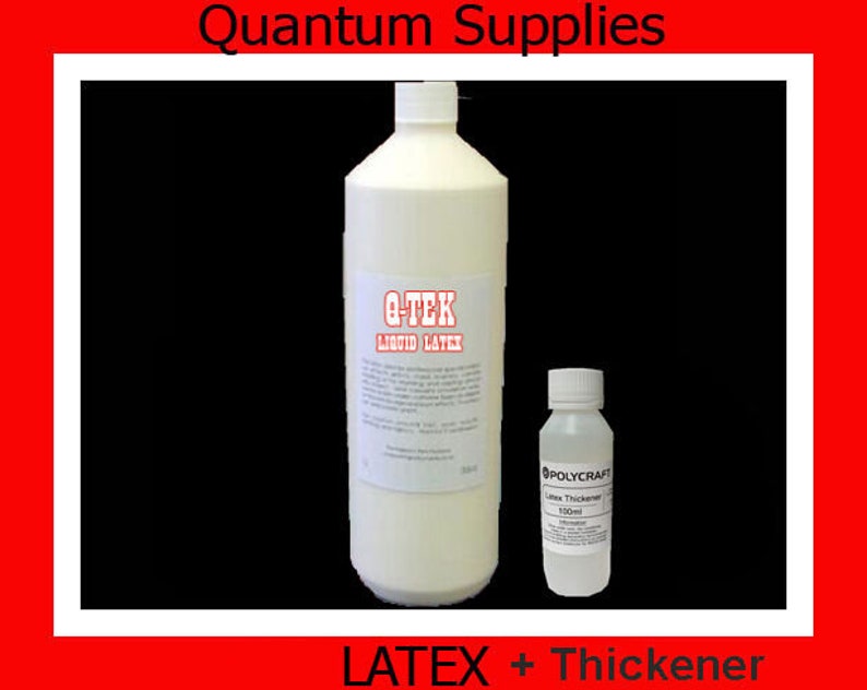 1 Litre Liquid Latex and 100G Thickener Gel for Mould Moulding Etsy