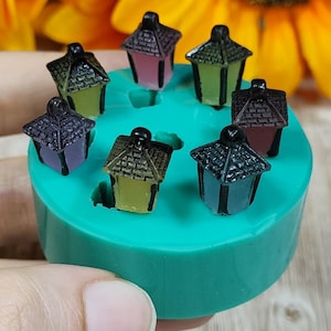 3D Lanterns silicone mold 7pcs 1cm for resin, plaster, wax, soap, candle, jesmonite and polymer clay creations