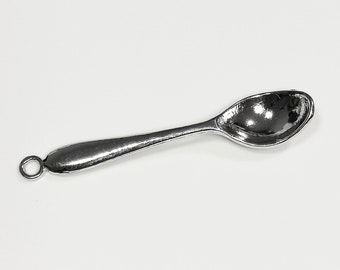 Colgante de cuchara de metal para creaciones y pequeños objetos.