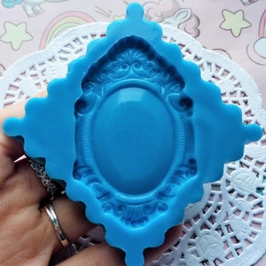 Oval Frame silicone mold for resin, plaster and polymer clay creations