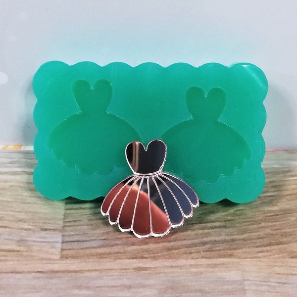 Moule en silicone tutu ballerine pour créations en résine et fimo