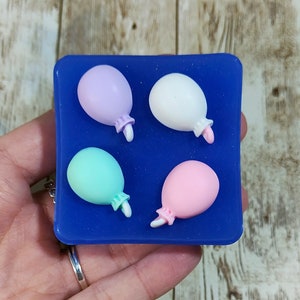 Balloons silicone mold 4pcs 2CM for resin, polymer clay, wax, plaster and soap creations
