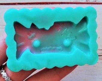 Griezelige snoepvorm met bijtgat, siliconen mal voor hars- en Fimo-creaties