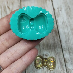 Cute Bow Mold, with a little heart on top for epoxy resin and polymer clay creations