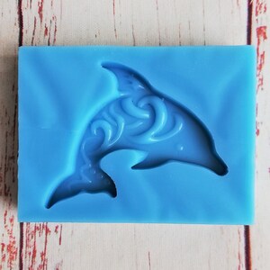 Dolphin silicone mold for resin and polymer clay creations